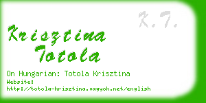 krisztina totola business card